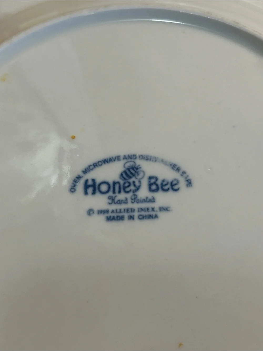 Honey Bee Vintage Hand Painted 1998 Ceramic 10.5 Dinner Plate Allied Imex Inc